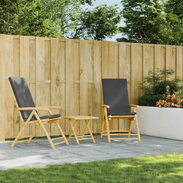 Berkfield Home Beautiful Folding Garden Table 45x45x45 cm Bamboo in Brown - Size: 45 x 45 x 45 cm - image 1