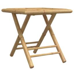 Berkfield Home Beautiful Folding Garden Table 45x45x45 cm Bamboo in Brown - Size: 45 x 45 x 45 cm - thumbnail 6