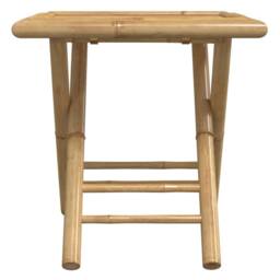Berkfield Home Beautiful Folding Garden Table 45x45x45 cm Bamboo in Brown - Size: 45 x 45 x 45 cm - thumbnail 4