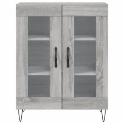 Berkfield Home Sideboard Grey Sonoma 69.5x34x90 cm Engineered Wood - thumbnail 5