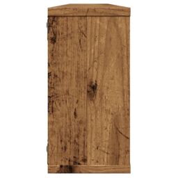 Berkfield Home Wall Cube Shelves 2 pcs Old Wood 100x15x30 cm Engineered Wood in Brown - Size: 100 x 15 x 30 cm - thumbnail 6