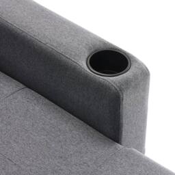 Merax 3-Seater L-Shaped Convertible Pull-Out Corner Sofa Bed with Storage in Grey - thumbnail 8