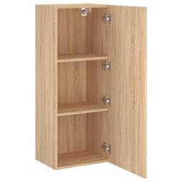 Berkfield Home TV Wall Cabinet Sonoma Oak 40.5x30x102 cm Engineered Wood in Brown - thumbnail 6