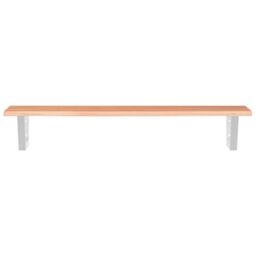 Berkfield Home Basin Shelf Wall Mounted Steel & Solid Wood Oak in Brown - thumbnail 4