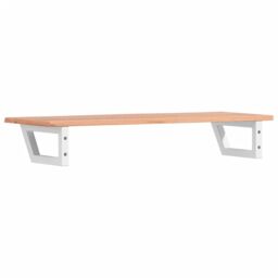Berkfield Home Basin Shelf Wall Mounted Steel & Solid Wood Oak in Brown - thumbnail 6