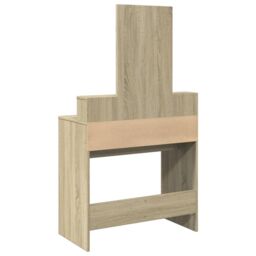 Berkfield Home Dressing Table with Mirror Sonoma Oak 80x41x144.5 cm in Brown - thumbnail 6