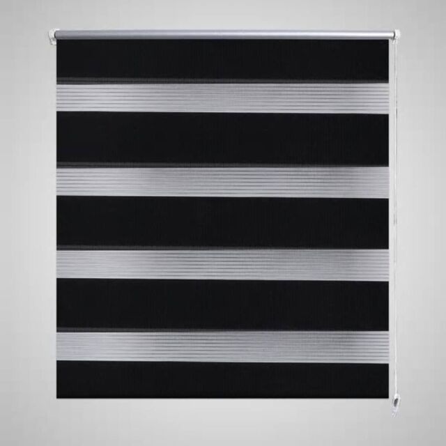 Berkfield Home Zebra Blind 70 x 120 cm Black - image 1