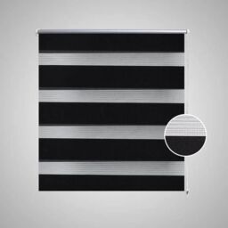 Berkfield Home Zebra Blind 70 x 120 cm Black - thumbnail 3