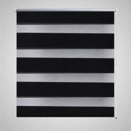 Berkfield Home Zebra Blind 70 x 120 cm Black - thumbnail 1