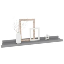 Berkfield Home Wall Shelves 4 pcs Grey 60x9x3 cm - Size: 60 x 9 x 3 cm - thumbnail 3