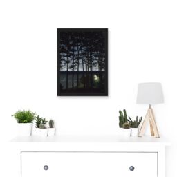 Artery8 Sohlberg Fisherman'S Cottage Landscape Forest Painting Artwork Framed Wall Art Print A4 in Black - thumbnail 2