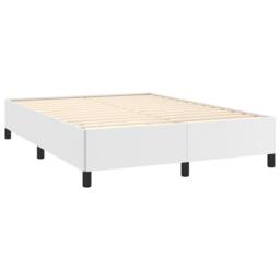 Berkfield Home Bed Frame White 135x190 cm Double Faux Leather - thumbnail 4