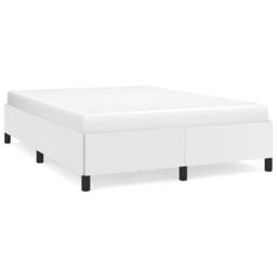 Berkfield Home Bed Frame White 135x190 cm Double Faux Leather - thumbnail 2