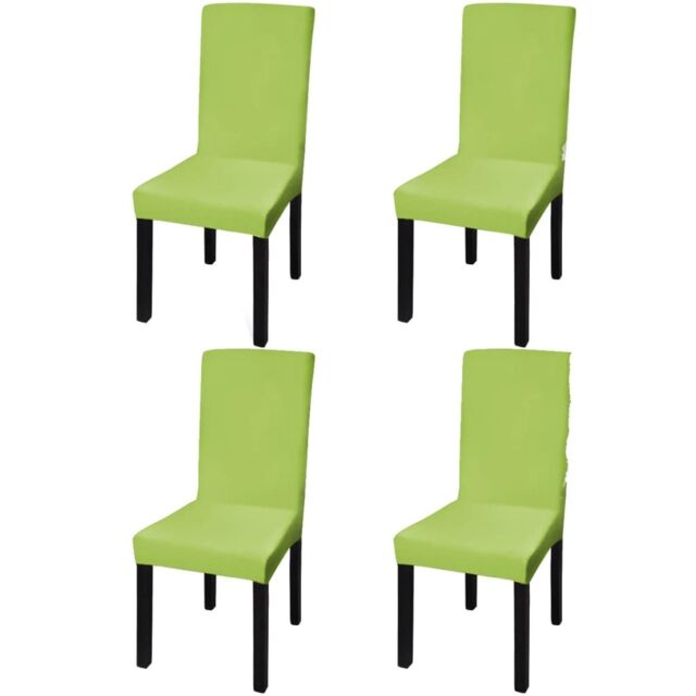 Berkfield Home Straight Stretchable Chair Cover 4 pcs Green - image 1