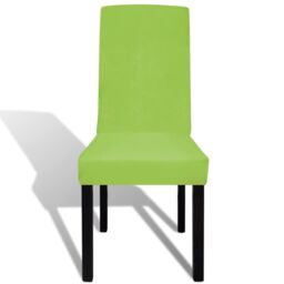 Berkfield Home Straight Stretchable Chair Cover 4 pcs Green - thumbnail 3