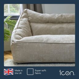 icon Cecilia Bean Bag Sofa Grey Giant Chenille Bean Bag Chair in Beige - Size: 2XL - thumbnail 4