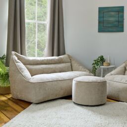 icon Cecilia Bean Bag Sofa Grey Giant Chenille Bean Bag Chair in Beige - Size: 2XL - thumbnail 3