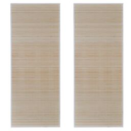 Berkfield Home Rectangular Natural Bamboo Rugs 2 pcs 120x180 cm in Beige - Size: 100 cm diameter - thumbnail 2
