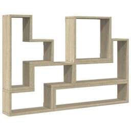 Berkfield Home Wall Shelf Sonoma Oak 96x12x64 cm Engineered Wood in Brown - Size: 96 x 12 x 64 cm - thumbnail 2