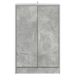 Berkfield Home Shoe Cabinet Concrete Grey 60x35x92 cm Engineered Wood - Size: 60 x 35 x 92 cm - thumbnail 4
