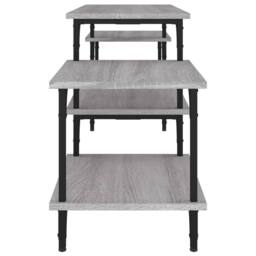 Berkfield Home TV Cabinet Grey Sonoma 157x35x52 cm Engineered Wood - Size: 157 x 35 x 52 cm - thumbnail 6