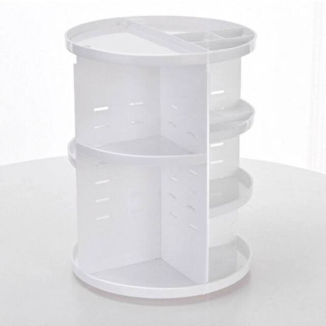 KORVIXA Plastic White Rotating Makeup Storage Box in Warm White - Size: 900mm - image 1