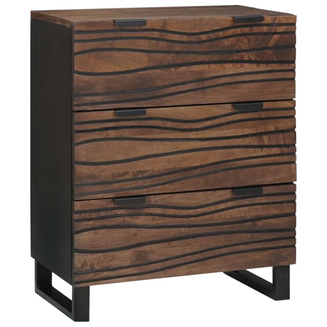Berkfield Home Sideboard - 60x33.5x75 cm, made of solid mango wood in Brown - Size: 60x33.5x75 cm - image 1