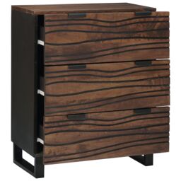 Berkfield Home Sideboard - 60x33.5x75 cm, made of solid mango wood in Brown - Size: 60x33.5x75 cm - thumbnail 2