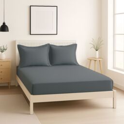 Snug City Luxury 200TC Oxford Border Pillowcase Pair Soft Feel in Grey - Size: Standard Pillow Case - thumbnail 1