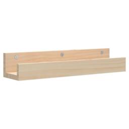 Berkfield Home Wall Shelves 2 pcs 50x12x9 cm Solid Wood Pine in Light Tan - Size: 50 x 12 x 9 cm