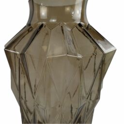 Leaf 30cm Brown Geometric Glass Vase in Dark Brown - thumbnail 3