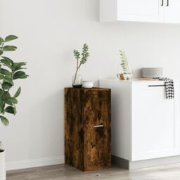 Berkfield Home Apothecary Cabinet Smoked Oak 30x41x77.5 cm Engineered Wood in Brown - thumbnail 4