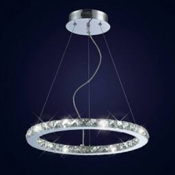 Netlighting Galaxy Pendant Round Small 27W LED 6000K Polished ChromeCrystal in Grey - thumbnail 2