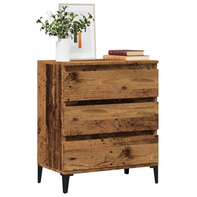 Berkfield Home Sideboard Old Wood 60x35x70 cm Engineered Wood in Brown - Size: 60 x 35 x 70 cm - image 1