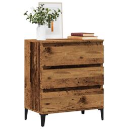 Berkfield Home Sideboard Old Wood 60x35x70 cm Engineered Wood in Brown - Size: 60 x 35 x 70 cm - thumbnail 1