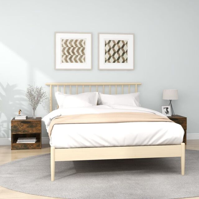 Berkfield Home Bedside Cabinets 2 pcs Smoked Oak Engineered Wood in Brown - image 1