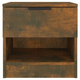 Berkfield Home Bedside Cabinets 2 pcs Smoked Oak Engineered Wood in Brown - thumbnail 5