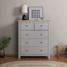 Home Garden Direct Wiltshire 5 Drawer Chest - Grey