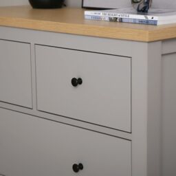 Home Garden Direct Wiltshire 5 Drawer Chest - Grey - thumbnail 4