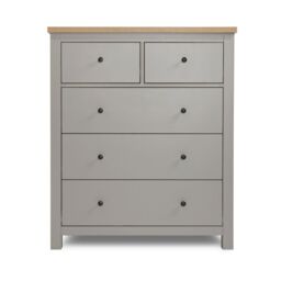 Home Garden Direct Wiltshire 5 Drawer Chest - Grey - thumbnail 6