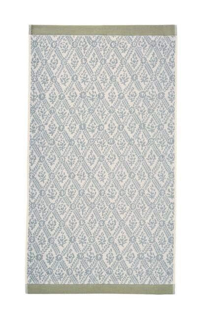 English Heritage 'St John's Trellis Silver' Cotton Towel in Light Grey - image 1