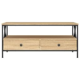 Berkfield Home Coffee Table Sonoma Oak 100x51x45 cm Engineered Wood in Brown - Size: 100 x 51 x 45 cm - thumbnail 6