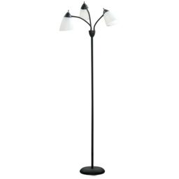 HOMCOM Arc Tree Floor Lamp for Bedroom Living Room Industrial Standing Lamp in Black - thumbnail 2