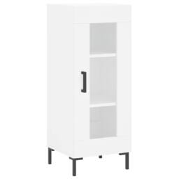 Berkfield Home Highboard White 34.5x34x180 cm Engineered Wood - thumbnail 5