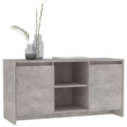 Berkfield Home TV Cabinet Concrete Grey 102x37.5x52.5 cm Engineered Wood - thumbnail 6
