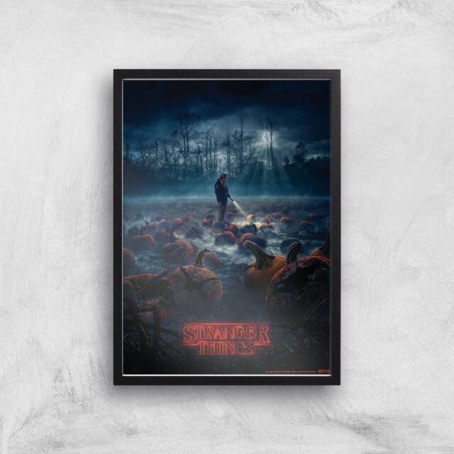 Stranger Things Pumpkin Patch Giclee Art Print - Size: A2