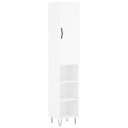 Berkfield Home Highboard White 34.5x34x180 cm Engineered Wood - thumbnail 2