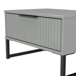 Ready Assembled 2 U Menai 1 Drawer Wide Side Table (Ready Assembled) in Dark Grey - thumbnail 5