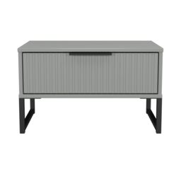 Ready Assembled 2 U Menai 1 Drawer Wide Side Table (Ready Assembled) in Dark Grey - thumbnail 2