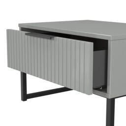 Ready Assembled 2 U Menai 1 Drawer Wide Side Table (Ready Assembled) in Dark Grey - thumbnail 6